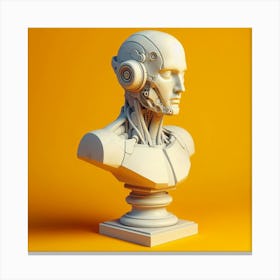 3d Rendering Of A Robot Bust Canvas Print