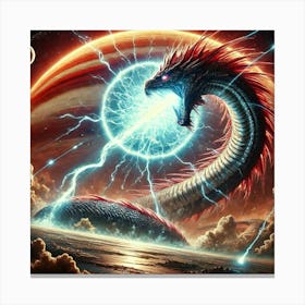 A Sci Fi Depiction Of Tempestus, The Sky Leviathan 2 Canvas Print