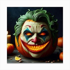 Joker Pumpkin 3 Canvas Print