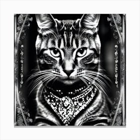 Cat In A Frame 1 Canvas Print