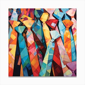 Polygonal Ties Canvas Print