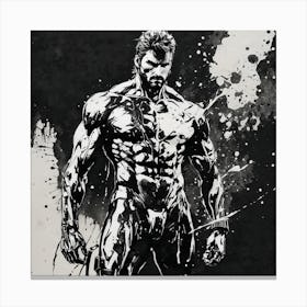 Sexy Muscular Man Canvas Print