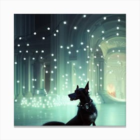 Dog In A Castle Canvas Print