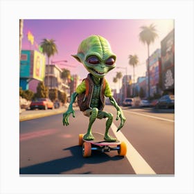 Alien Skate 17 Canvas Print