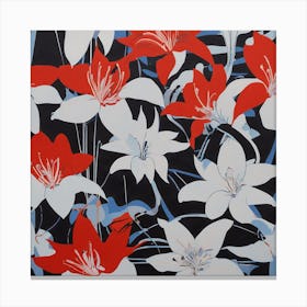 163608 Lunar Lilies, Serigraph On Fabric, Squeegee Techni Xl 1024 V1 0 1 Canvas Print