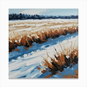 Wintertime Field Canvas Print