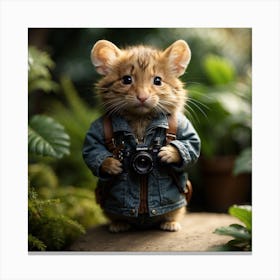 Mouse With A Camera Canvas Print