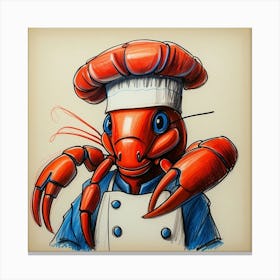 Lobster Chef 7 Canvas Print