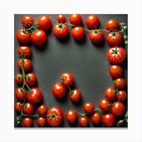 Tomatoes In The Shape Of A Square Canvas Print