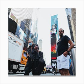 Times Square Middle Finger Canvas Print