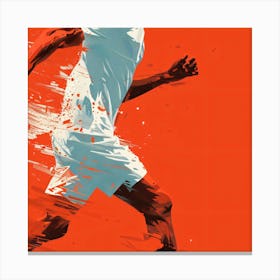 Soccer Player Running Canvas Print