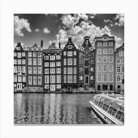 AMSTERDAM Damrak And Dancing Houses 1 Canvas Print