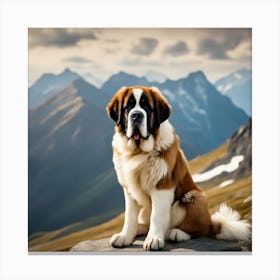 St Bernard Dog 19 Canvas Print