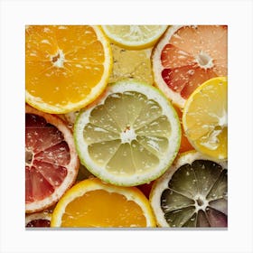 Citrus Fruit Slices 6 Canvas Print