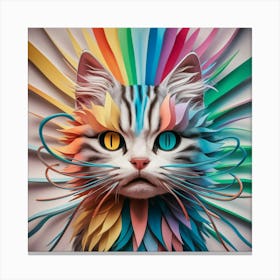 Rainbow Cat Canvas Print