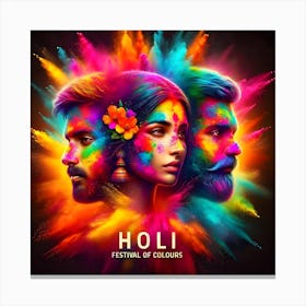 Holi Festival Of Colours Canvas Print