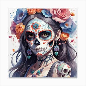 Pastel sugarskull Canvas Print