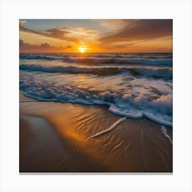 Sunrise At The Beach Canvas Print