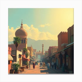 Islamic City Canvas Print