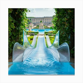 Water Slide In The Garden Canvas Print