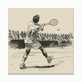 A Tennis Tournament Hand Drawn Sketch Illustrati 1718671315 4 Canvas Print