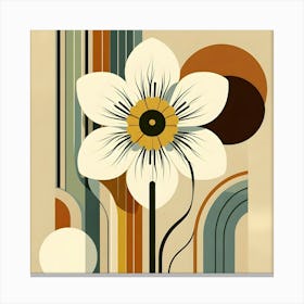 Flower Print In Boho Art Canvas Print