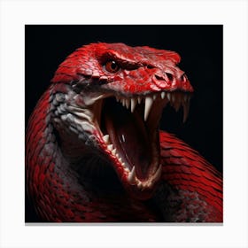 Snake red Canvas Print