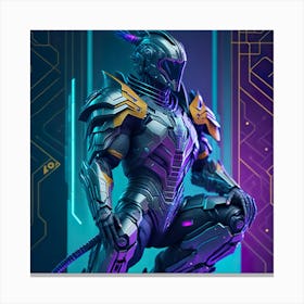 Ciborg Cyberpunk Robot (202) Canvas Print