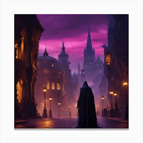 City At Night 1 Canvas Print