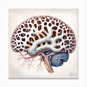 Anatomy Of The Brain Canvas Print