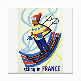 Skiing In France Canvas Print