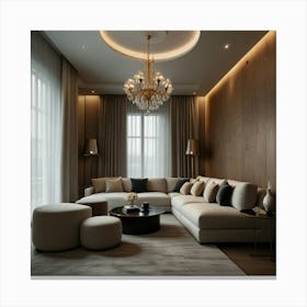 Modern Living Room 7 Canvas Print