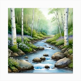 lazy summer in birchwood Canvas Print