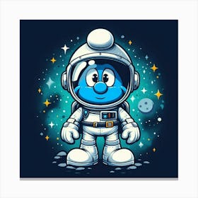 Smurfs In Space 2 Canvas Print