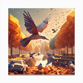 Low Poly Art 4 Canvas Print