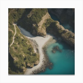 Aerial View Of A Cliff Canvas Print