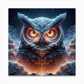 Psychedelic Owl Canvas Print