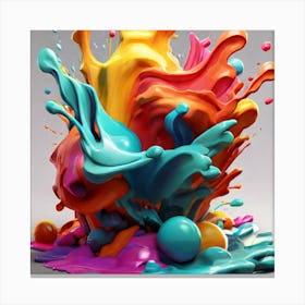 Colorful Splash 2 Canvas Print