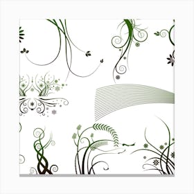 Abstract Floral Design Canvas Print