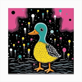 Duckling Paint Splash 1 Canvas Print
