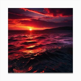 Sunset Over The Ocean 175 Canvas Print