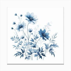 Blue Flowers Canvas Print