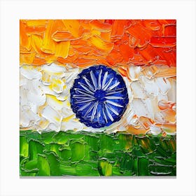 Indian Flag Painting Canvas Print