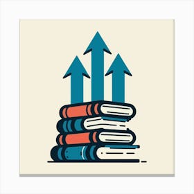 Books Design Collection Cartoon Reading Book Book Collection (25) Canvas Print