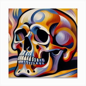 Gauche Skull Canvas Print