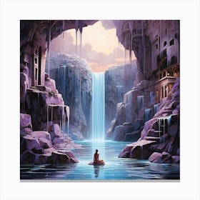 Lavender Falls Canvas Print