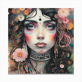 Boho Girl Canvas Print