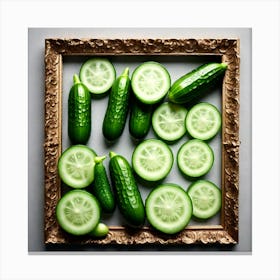 Cucumber As A Frame (68) Canvas Print