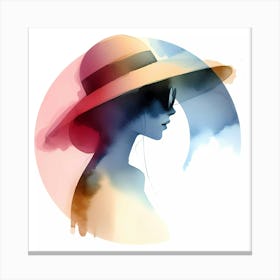 Woman In A Hat 7 Canvas Print