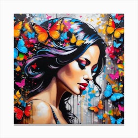 Butterfly Girl 20 Canvas Print